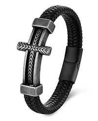 Rhona Sutton Men's Crucible Leather & Stainless Steel Bracelet
