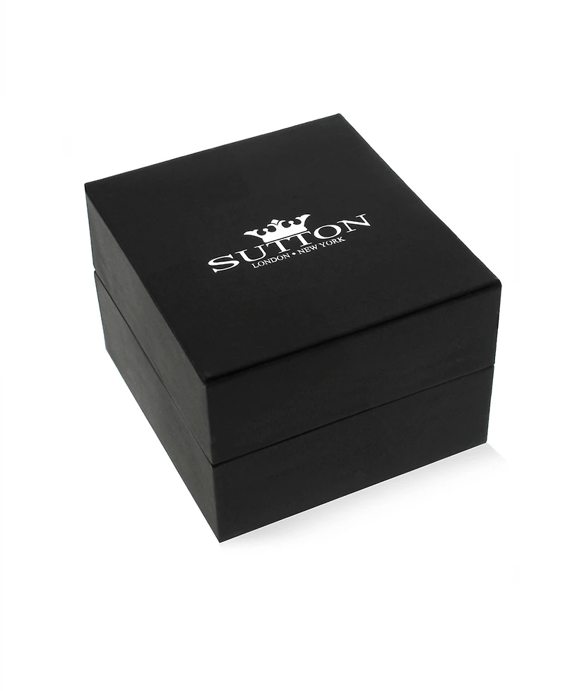 Rhona Sutton Men's Noble Black Stud Earrings in Sterling Silver