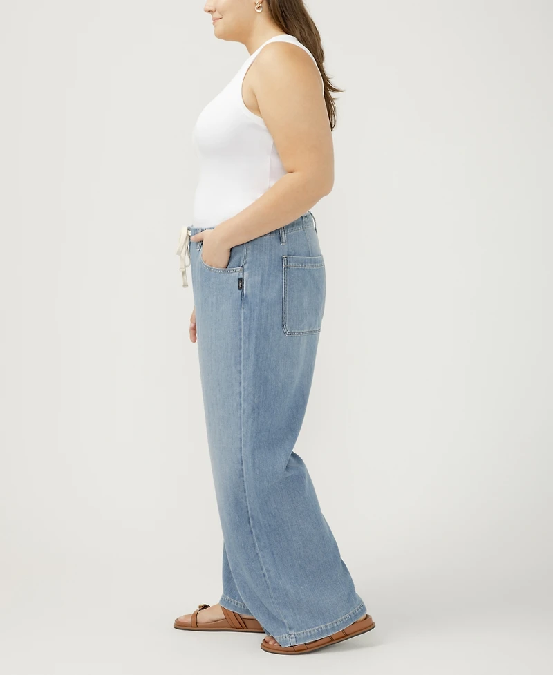 Silver Jeans Co. Plus Wide-Leg Drawstring