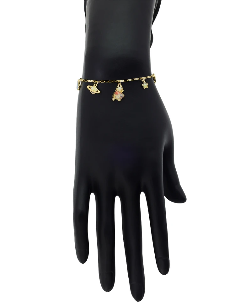 Disney Winnie the Pooh Crystal Charm Bolo Bracelet