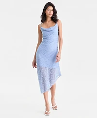 Bar Iii Women's' Cowl-Neck Lace Slip Dress, Macy's Exclusive