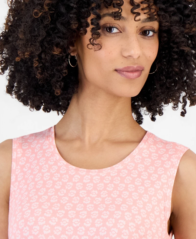 Style & Co Petite Printed Sleeveless Flip Flop Dress, Macy's Exclusive