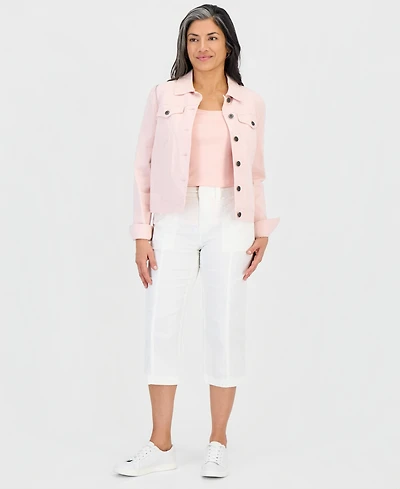 Style & Co Petite Seam-Detail Utility Capri Pants, Macy's Exclusive