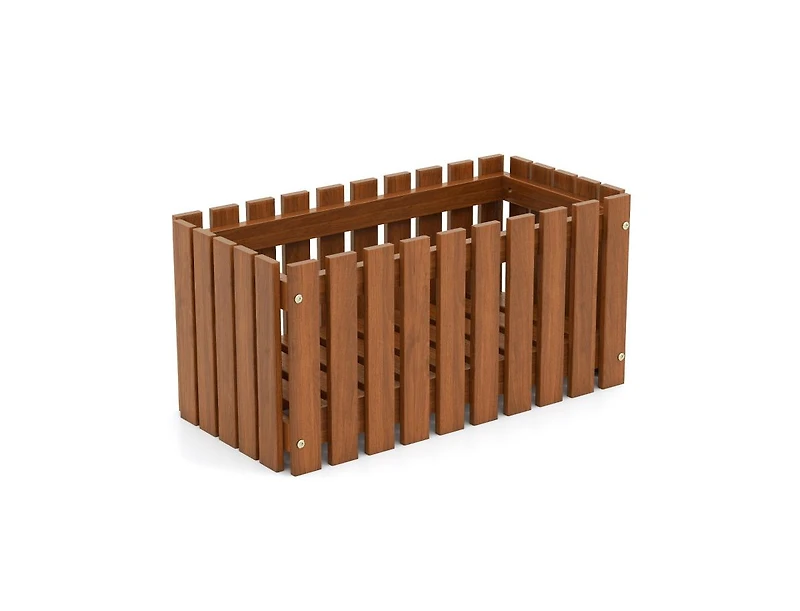 Slickblue Wooden Raised Planter Box for Flower and Vegetable Gardening
