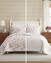 Laura Ashley Rosemoore Reversible 3-Pc. Quilt Set