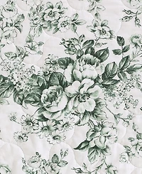 Laura Ashley Toile Delight Reversible -Pc. Quilt Set