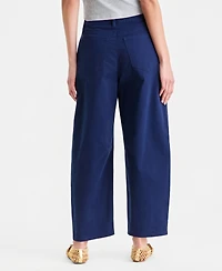 On 34th Women's High-Rise Twill Barrel-Leg Pants, Macy's Exclusive
