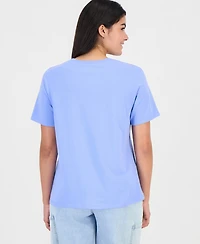 Disney Juniors' Stitch and Angel Graphic Print T-Shirt
