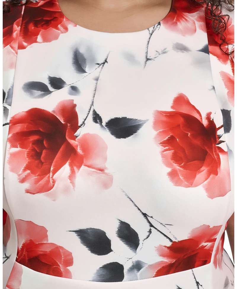 Calvin Klein Plus Sleeveless Fit & Flare Dress