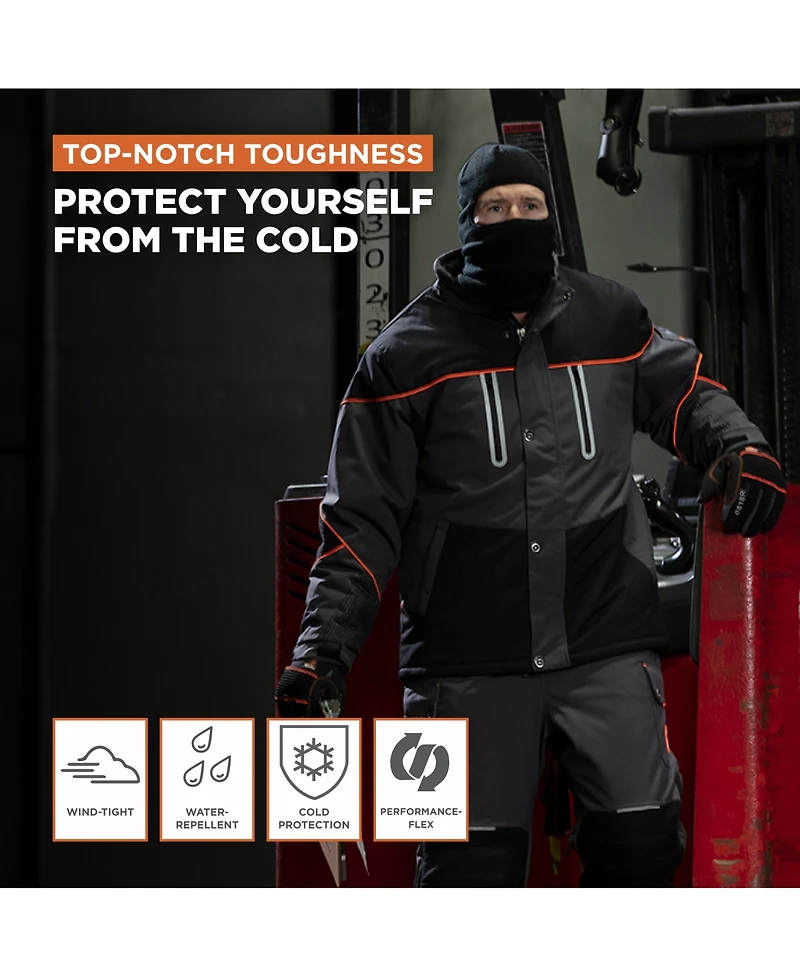 RefrigiWear Men's PolarForce Insulated Jacket - Ultra-Warm, Waterproof, Heavy-Duty Work Coat for Extreme Cold