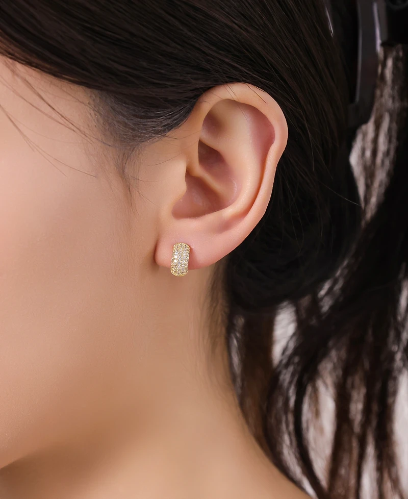 Unwritten Cubic Zirconia Mini Hoop Trio Earring Set