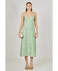 endless rose Women's lace spaghetti strap Maxi Dress