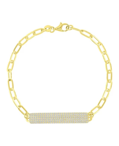 Macy's Cubic Zirconia Bracelet in 14k Yellow Gold Over Sterling Silver