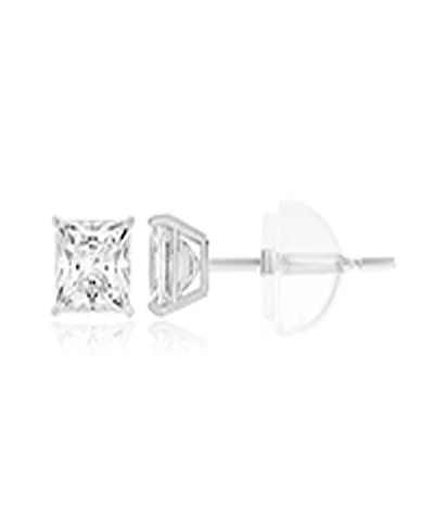 Macy's White Swarovski Zirconia Solitaire Earrings in 14k White Gold