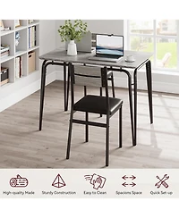 gaomon Dining Table Set for 4, Small Square Table and Chairs, 5 Piece Kitchen and Dining Set for Compact Spaces