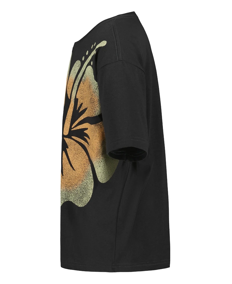 Roxy Girls' 7-16 Hibiscus Print Oversized T-Shirt