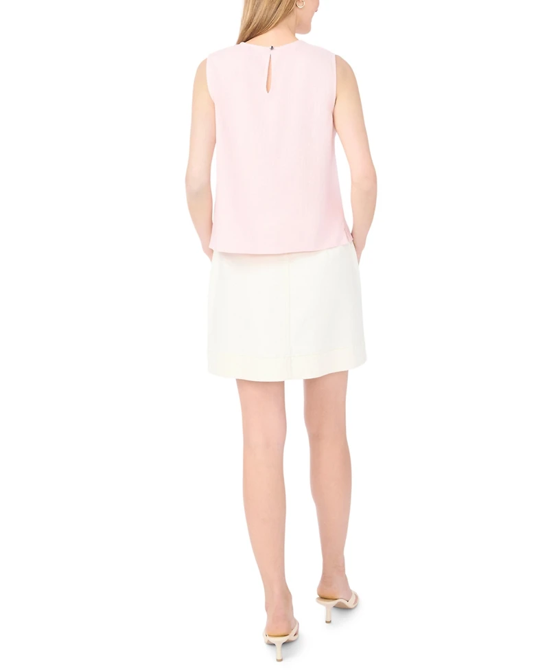 Vince Camuto Women's Sleeveless Crewneck Blouse