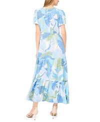 Vince Camuto Women's V-Neck Tiered Maxi Dress