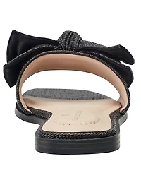 Bandolino Women's Violeta Bow Flat Slide Sandals