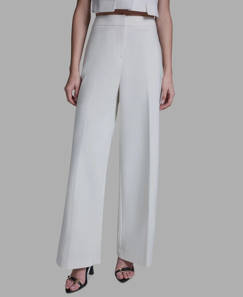 Bcbg Women's High Rise Wide Leg Pants
