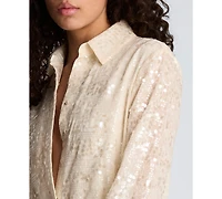 Kenneth Cole Women's Curved Yoke Mini Shirt Dress