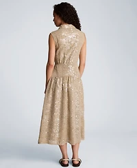 Kenneth Cole Women's Curved Yoke Collared Dress