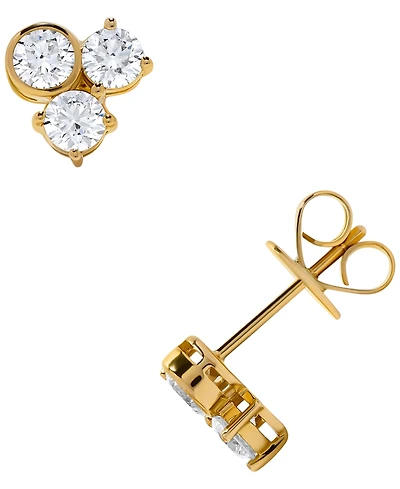 Macy's Diamond (1 ct. t.w.) Stud Earrings in 14k Yellow Gold