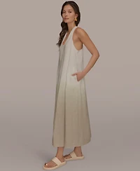 Donna Karan Weekend Women's V-Neck Midi Dress