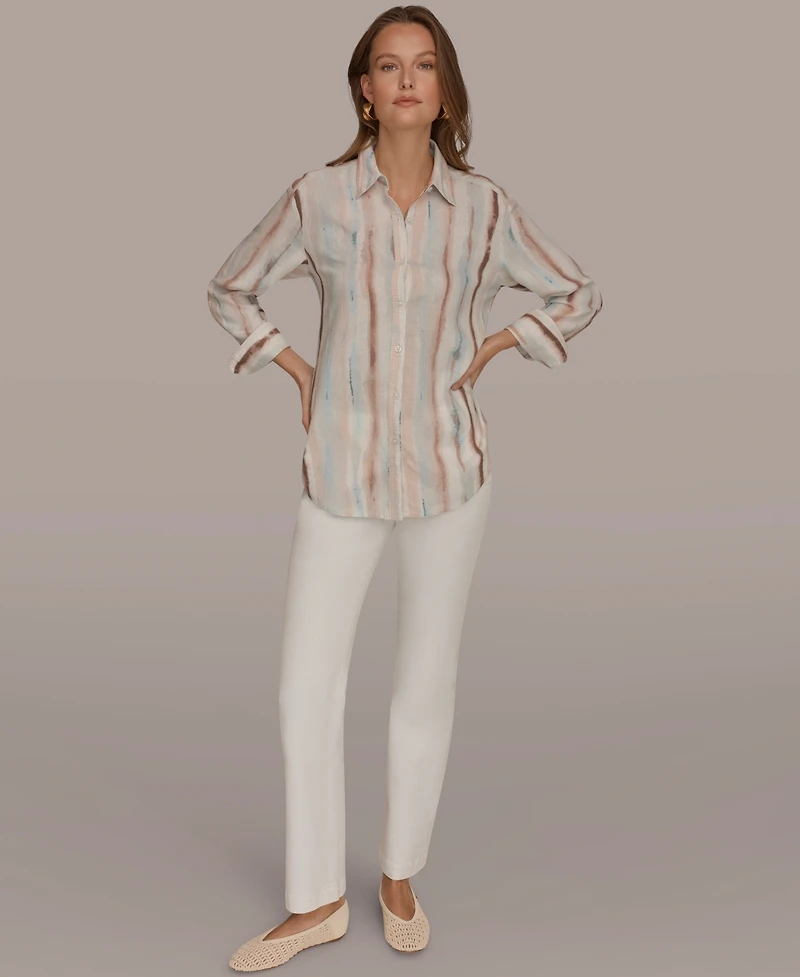 Donna Karan Weekend Women's Long-Sleeve Button-Down Shirt