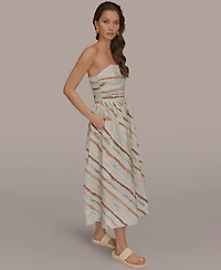 Donna Karan Weekend Women's Strapless Midi Dress