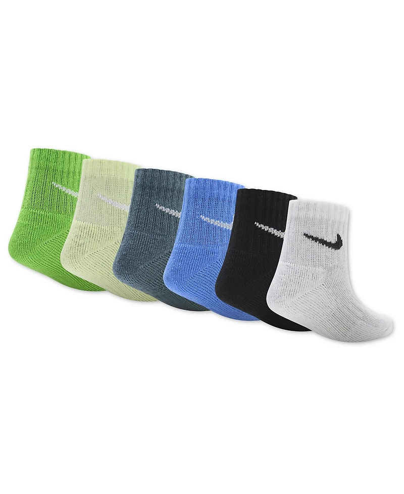 Nike Boys' 5-7 Swoosh Logo Ankle Socks, 6-Pack