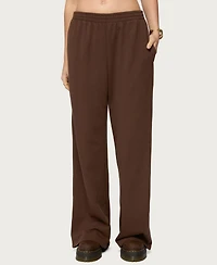 Edikted Women's Binah Wide Leg Terry Sweatpants