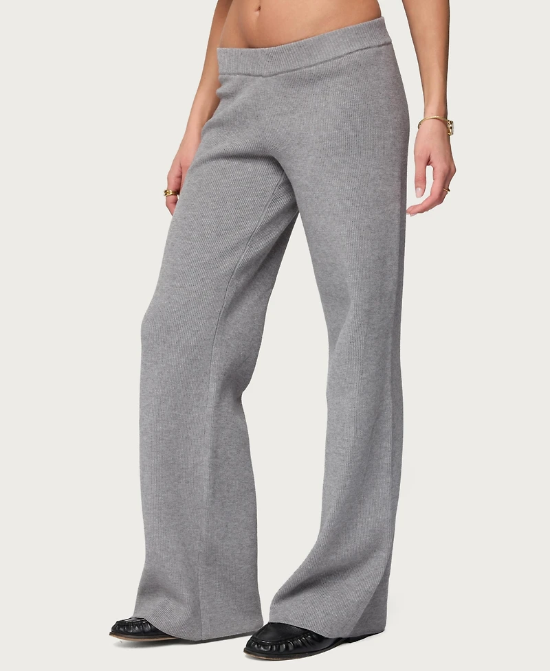 Edikted Women's Lorie Wide Leg Knit Pants