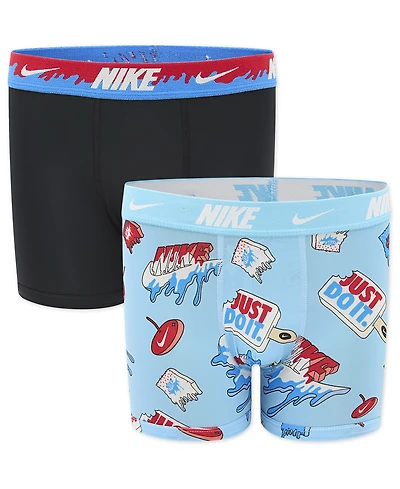 Nike Boys' 8-20 Printed Boxer Briefs, 2-Pack