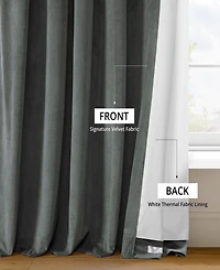 Half Price Drapes French Pleat Signature Velvet Blackout Curtain
