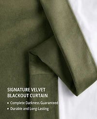 Half Price Drapes French Pleat Signature Velvet Blackout Curtain