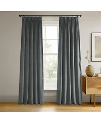 Half Price Drapes French Pleat Signature Velvet Blackout Curtain