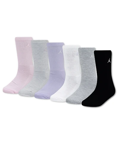 Jordan Boys' 7-11 Everyday Crew Socks, 6-Pack