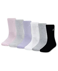 Jordan Boys' 7-11 Everyday Crew Socks, 6-Pack