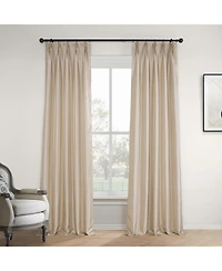 Half Price Drapes French Pleat Faux Silk Taffeta Curtain