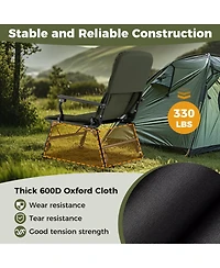 Mecale Oversized Folding Fishing Chair for Adults with Armrests, Portable Outdoor Chair