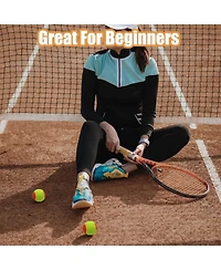 Magicorange Pack of 20 Low Compression Training Tennis Balls for Kids and Beginners with Durable Felt and Mesh Carrying Bag