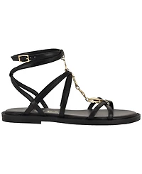 Guess Women's Grunge Gladiator Ornamented Flat Sandals
