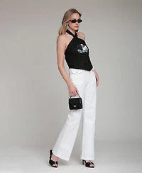 Avec Les Filles Women's High-Rise Wide-Leg Jeans