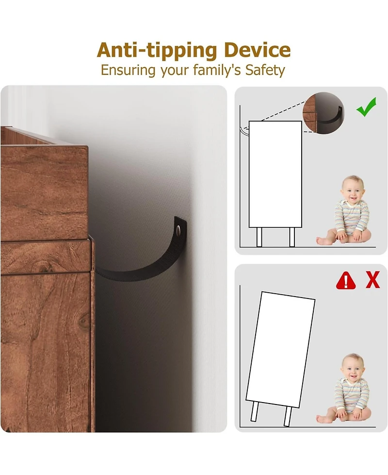 gaomon Shoe Cabinet Rattan with 3 Flip Drawers and 4-Tier Shoe Storage Cabinet