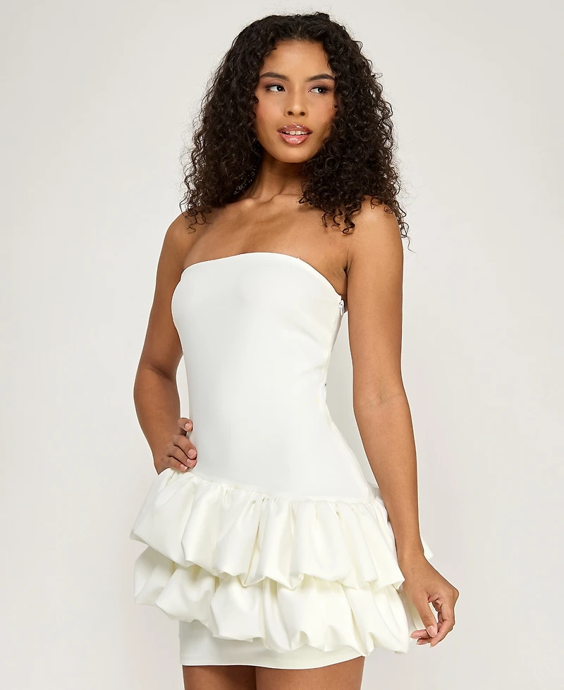 Seni & Cade Junior's Strapless Bubble Ruffle Dress