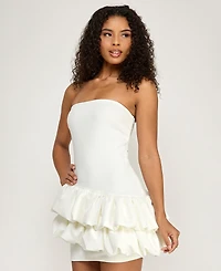Seni & Cade Junior's Strapless Bubble Ruffle Dress