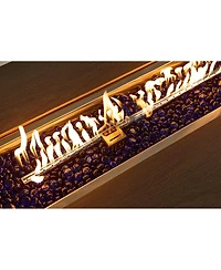 Streamdale Furniture 54" Propane Fire Pit Table w/ Rain Cover, 50,000 Btu Rectangular Heater