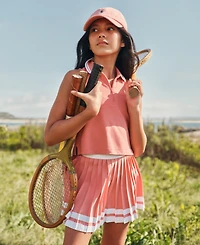 Polo Ralph Lauren Girls' 7-16 Stretch Mesh Half-Zip Boxy Shirt