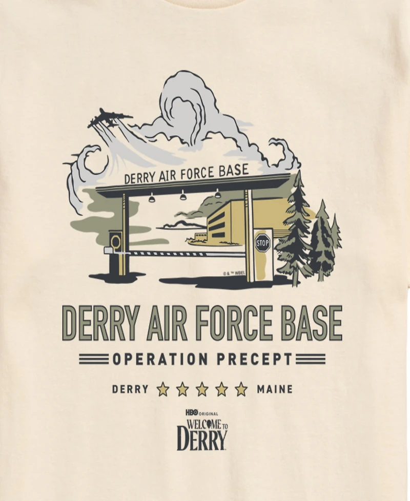 Airwaves Men's Welcome to Derry Air Force Short-Sleeve Graphic T-Shirt